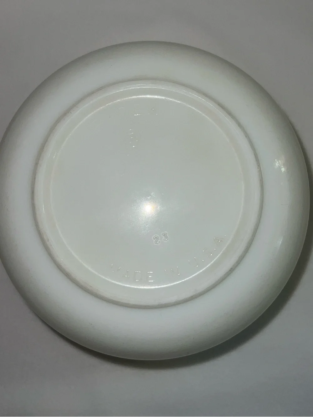 Vintage PYREX Milk Glass Ribbed Mixing Bowl #23 8.5